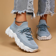Women's Breathable Knit Sneakers Lightweight Casual Shoes