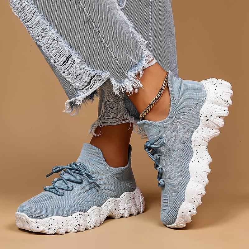 Women's Breathable Knit Sneakers Lightweight Casual Shoes