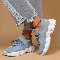 Women's Breathable Knit Sneakers Lightweight Casual Shoes