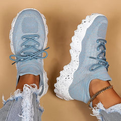 Women's Breathable Knit Sneakers Lightweight Casual Shoes
