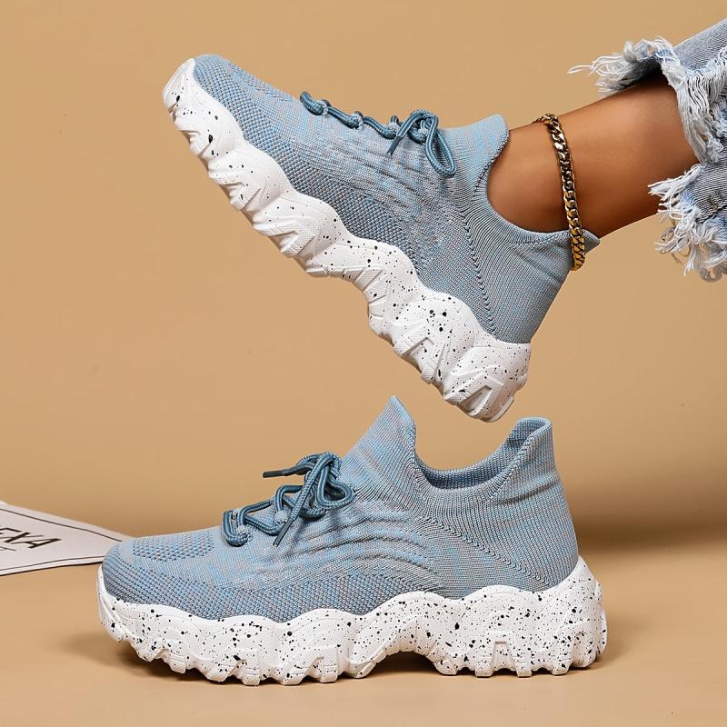 Women's Breathable Knit Sneakers Lightweight Casual Shoes
