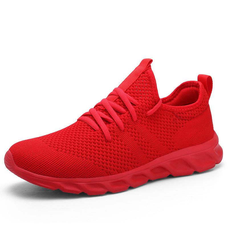 Knit Breathable Low Top Lace Up Comfortable Running Shoes