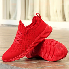 Knit Breathable Low Top Lace Up Comfortable Running Shoes
