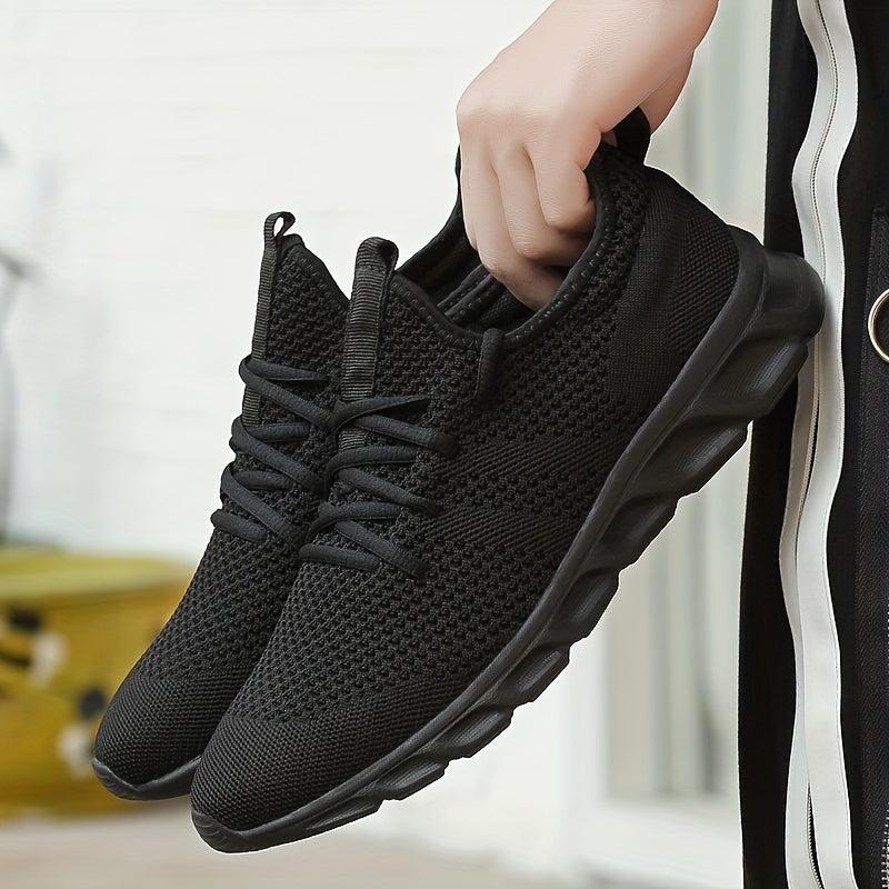 Knit Breathable Low Top Lace Up Comfortable Running Shoes