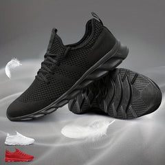 Knit Breathable Low Top Lace Up Comfortable Running Shoes
