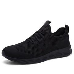 Knit Breathable Low Top Lace Up Comfortable Running Shoes
