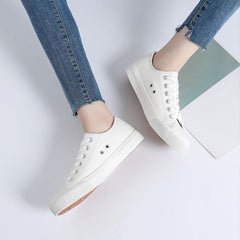 Women's Lace Up Round Toe Sneakers Daily Walking Shoes