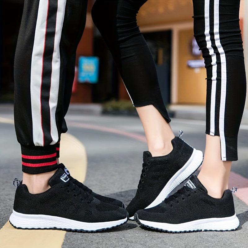 Women's Breathable Woven Sneakers Low Top Sport Shoes