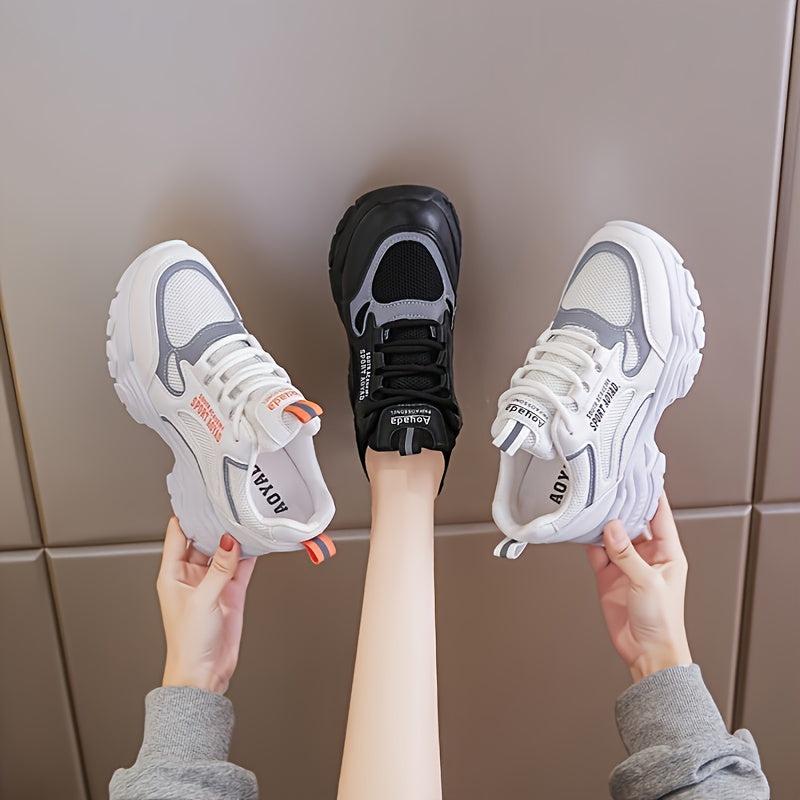 Women's Breathable Casual Sneakers Spring Autumn Inner Heightening Dad Shoes