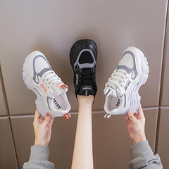 Women's Breathable Casual Sneakers Spring Autumn Inner Heightening Dad Shoes