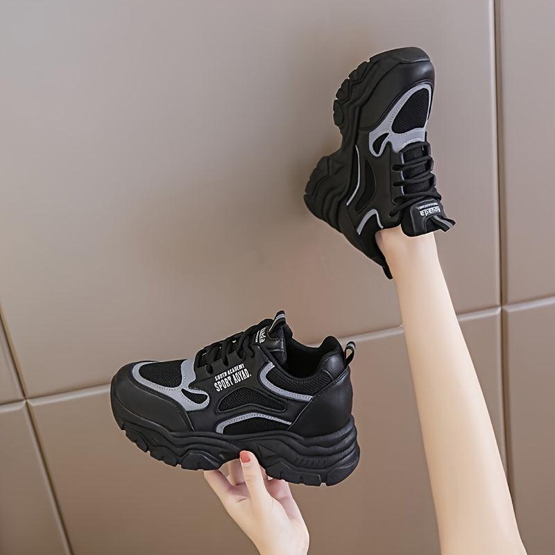 Women's Breathable Casual Sneakers Spring Autumn Inner Heightening Dad Shoes