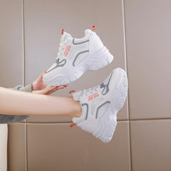 Women's Breathable Casual Sneakers Spring Autumn Inner Heightening Dad Shoes