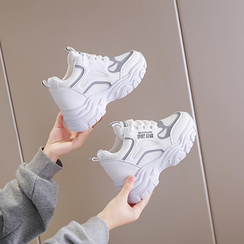Women's Breathable Casual Sneakers Spring Autumn Inner Heightening Dad Shoes