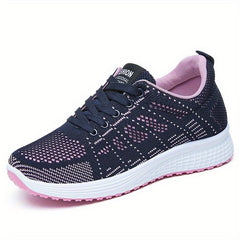 Women's Knitted Sports Shoes Low Top Running Sneakers