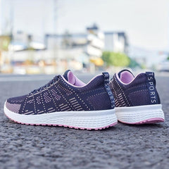 Women's Knitted Sports Shoes Low Top Running Sneakers