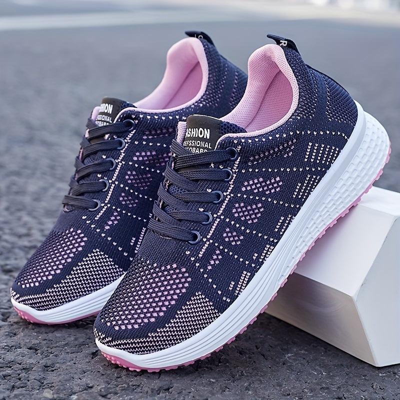 Women's Knitted Sports Shoes Low Top Running Sneakers