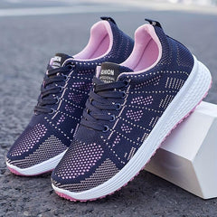Women's Knitted Sports Shoes Low Top Running Sneakers
