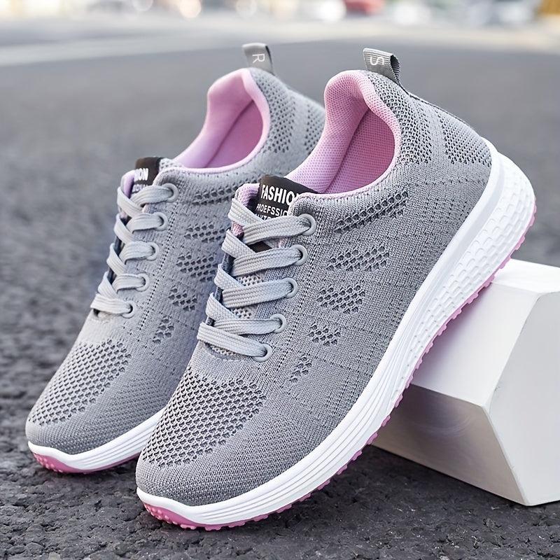Women's Knitted Sports Shoes Low Top Running Sneakers