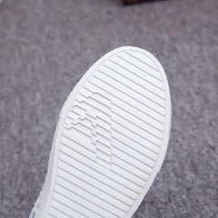 Women's Lace Platform Sneakers Hollow Out Lace Up Low Top Shoes