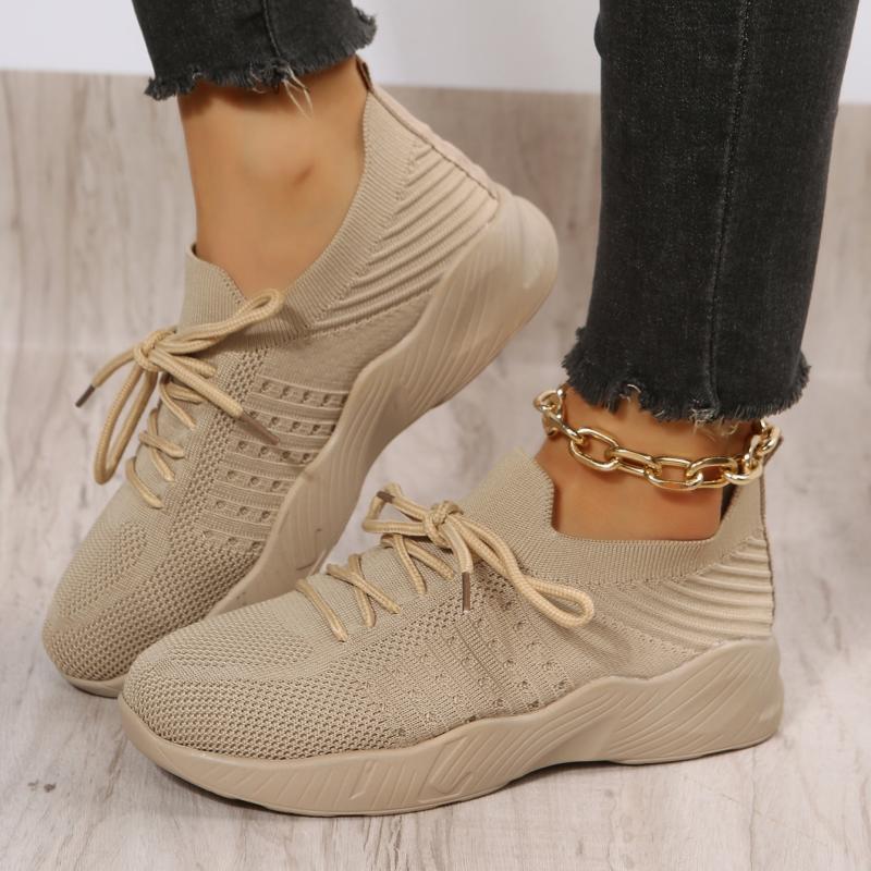 Thick Bottom Lace Up Casual Sneakers Low Top Shoes
