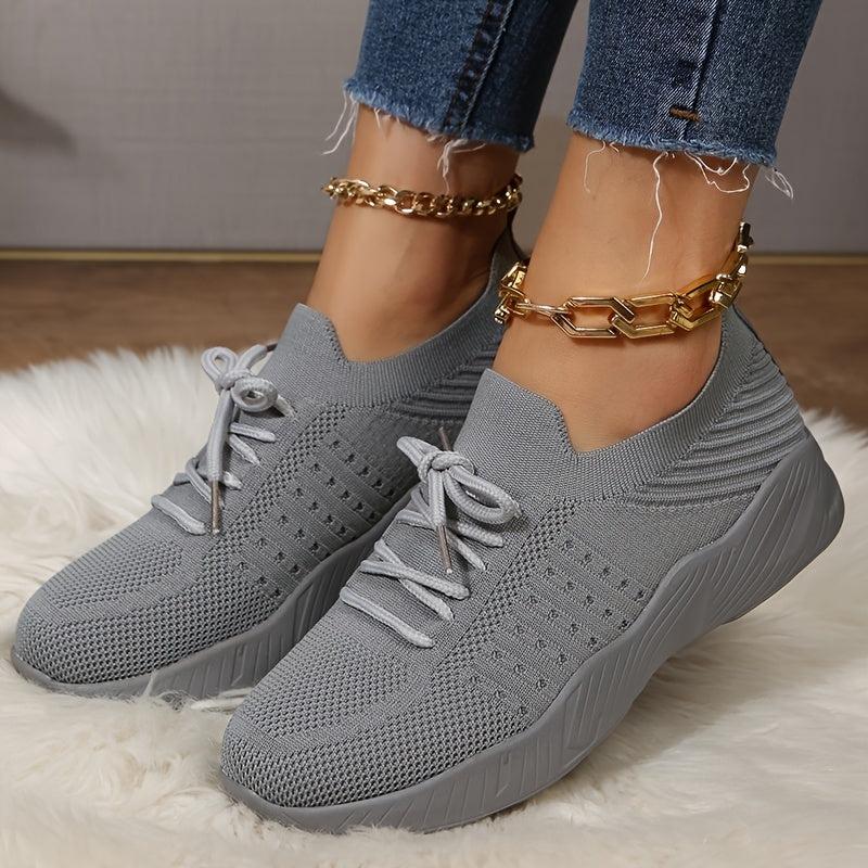 Thick Bottom Lace Up Casual Sneakers Low Top Shoes