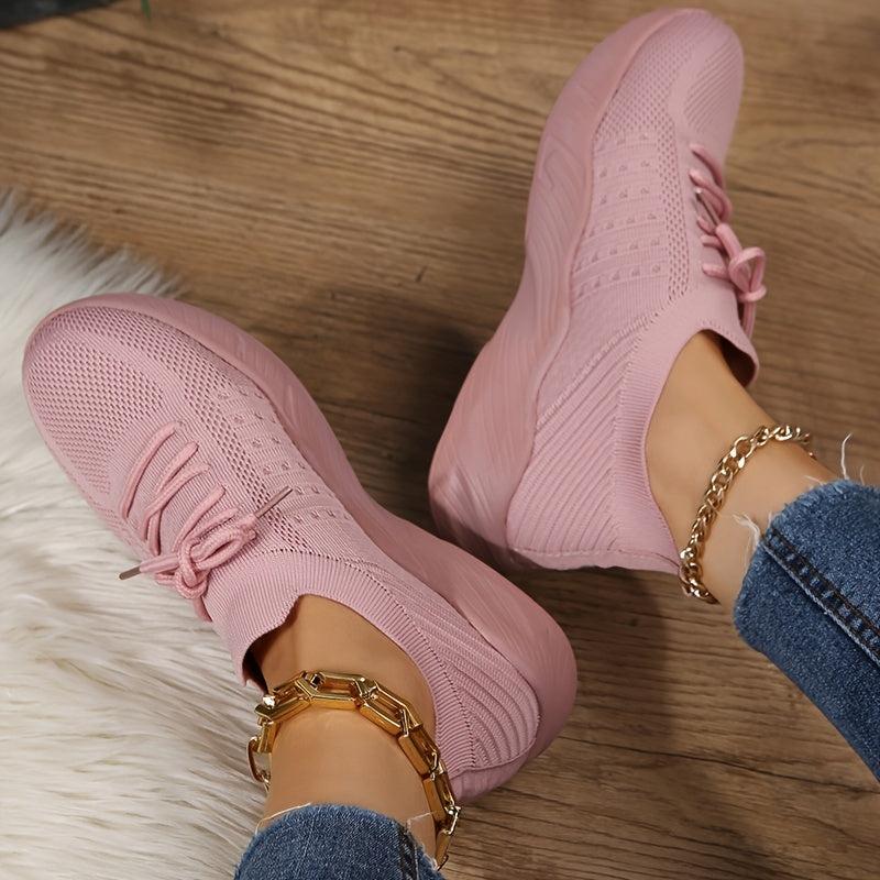 Thick Bottom Lace Up Casual Sneakers Low Top Shoes