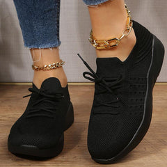 Thick Bottom Lace Up Casual Sneakers Low Top Shoes