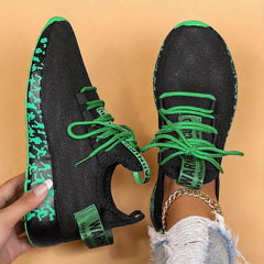 Women's Breathable Woven Sneakers Lightweight Running Shoes
