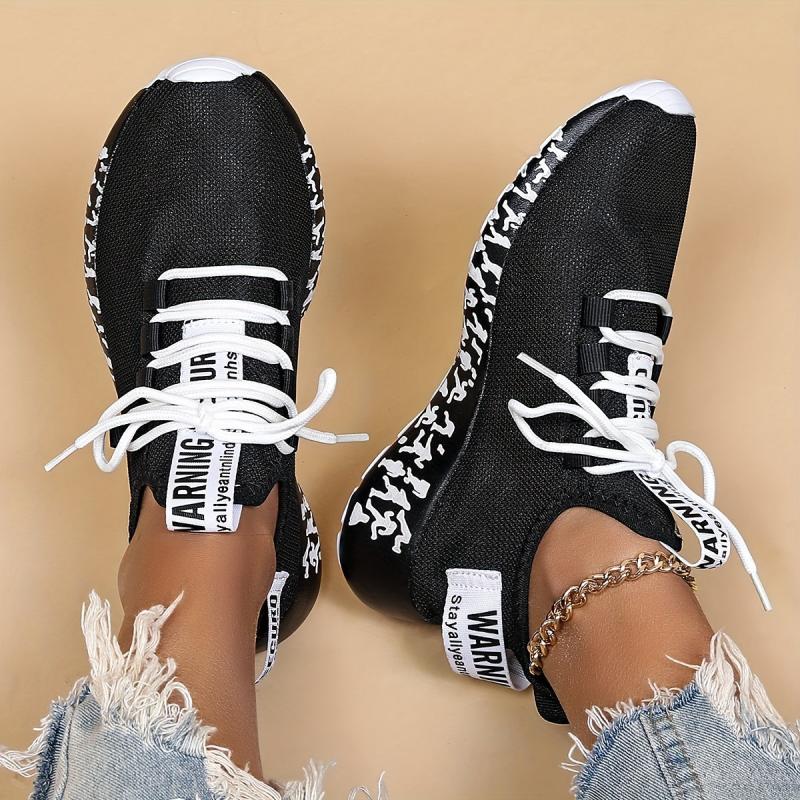 Women's Breathable Woven Sneakers Lightweight Running Shoes
