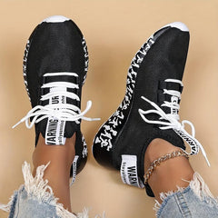 Women's Breathable Woven Sneakers Lightweight Running Shoes