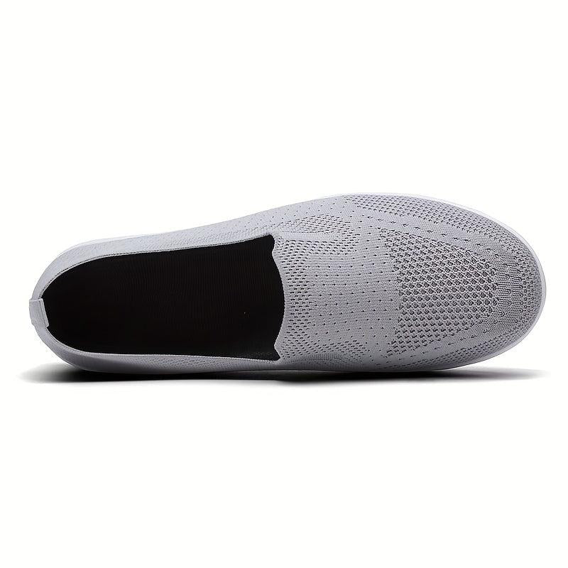 Women's Breathable Slip-On Knit Sneakers Air Cushion Outdoor Shoes