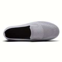Women's Breathable Slip-On Knit Sneakers Air Cushion Outdoor Shoes