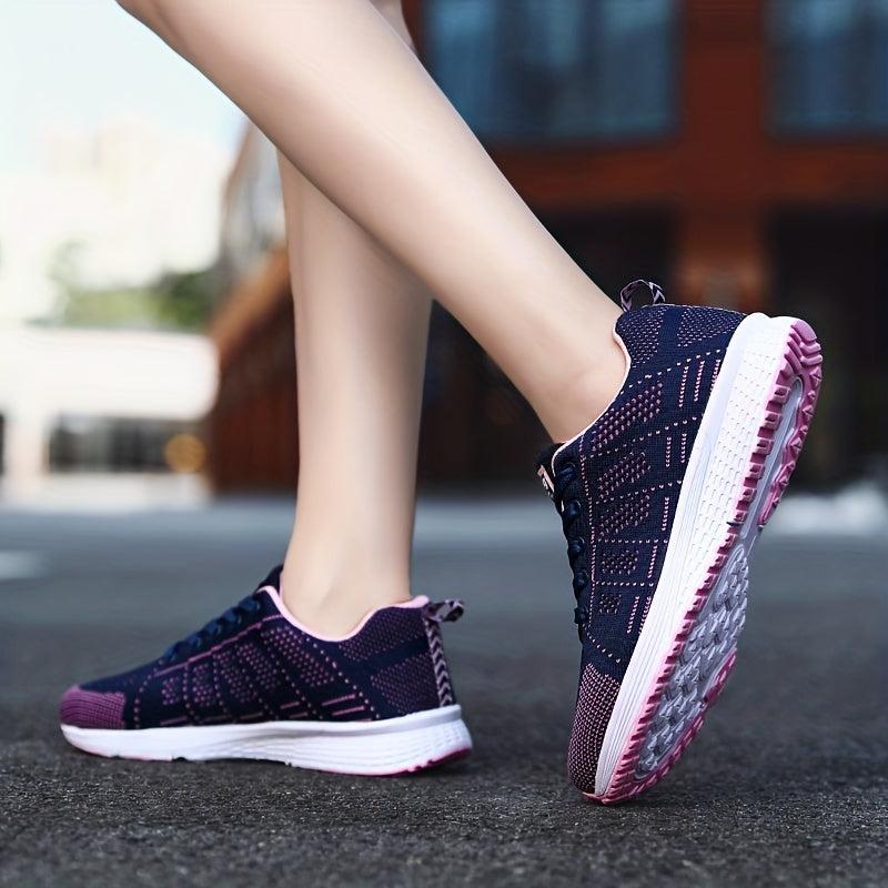 Women's Knitted Sports Shoes Low Top Running Shoes