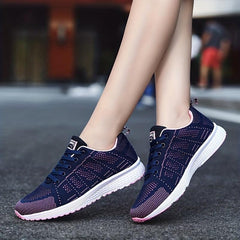 Women's Knitted Sports Shoes Low Top Running Shoes