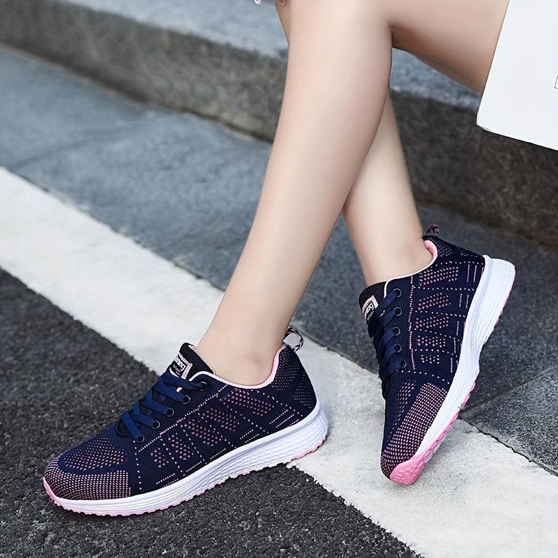 Women's Knitted Sports Shoes Low Top Running Shoes
