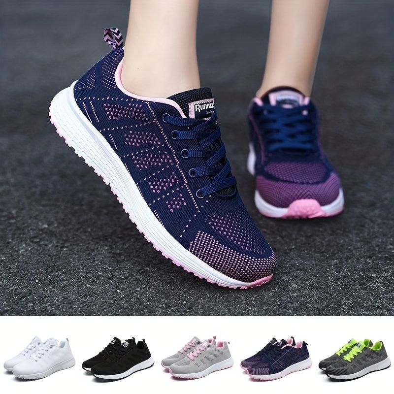Women's Knitted Sports Shoes Low Top Running Shoes