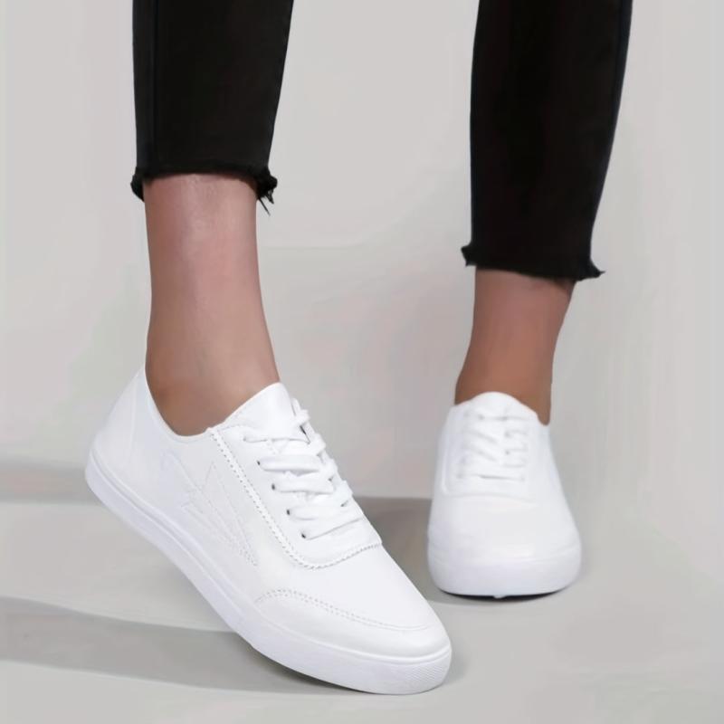 Women's Minimalist Umbrella Print Sneakers Lace Up Sports Walking Shoes