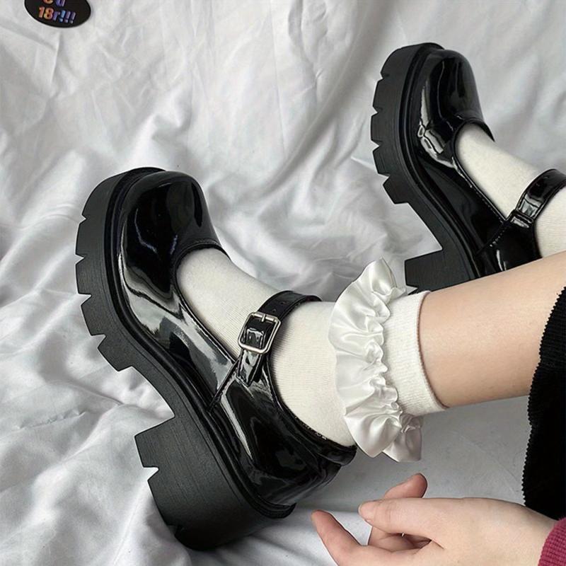 Chunky Heel Mary Jane Platform Pumps