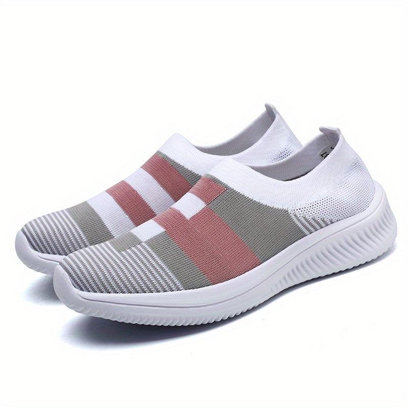 Women's Colorblock Sock Sneakers Slip On Sports Shoes