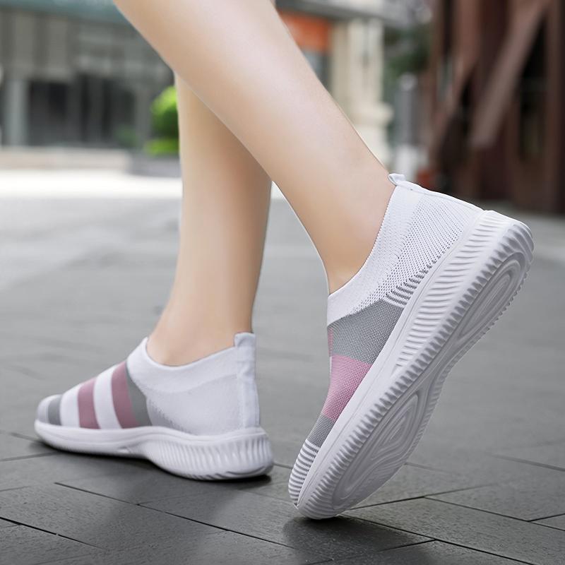 Women's Colorblock Sock Sneakers Slip On Sports Shoes
