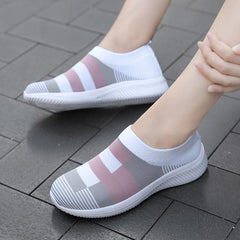 Women's Colorblock Sock Sneakers Slip On Sports Shoes