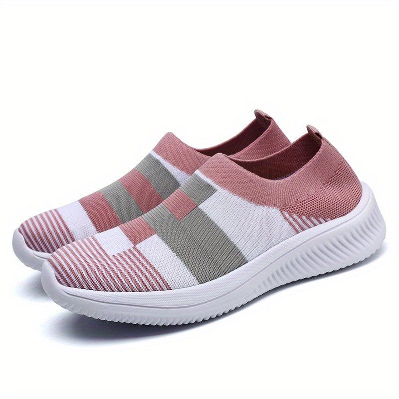 Women's Colorblock Sock Sneakers Slip On Sports Shoes