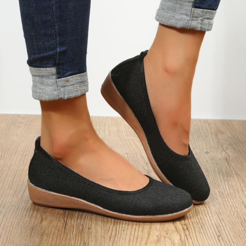 Women's Breathable Wedge Sneakers Low Top Casual Shoes