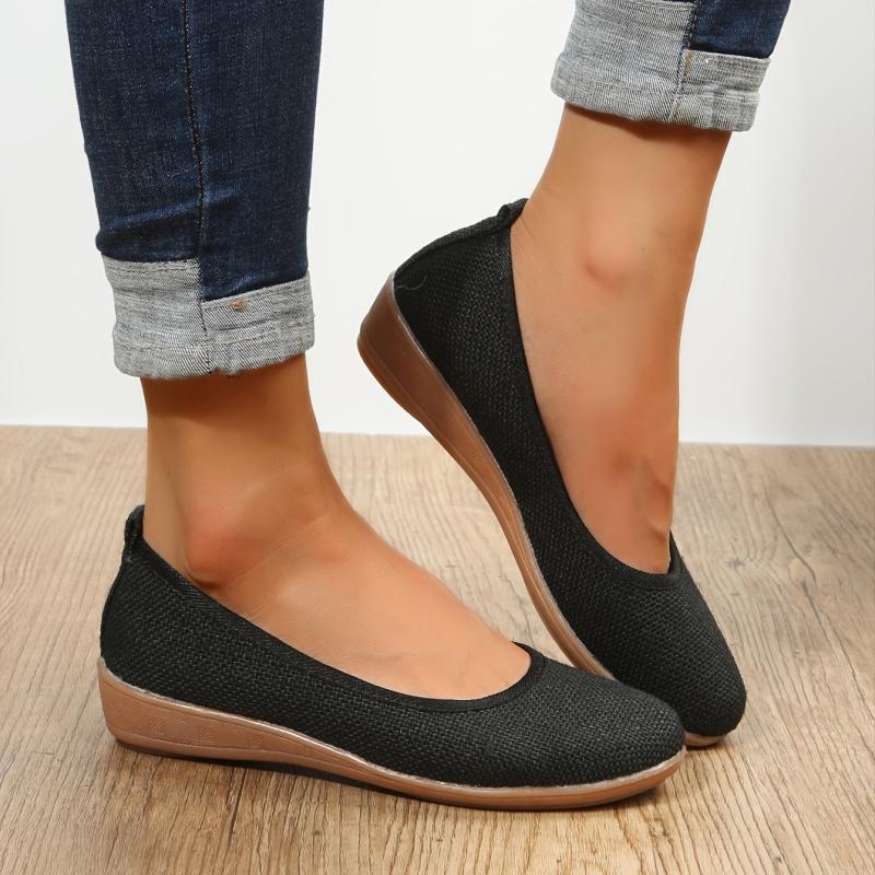 Women's Breathable Wedge Sneakers Low Top Casual Shoes