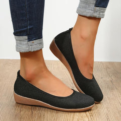 Women's Breathable Wedge Sneakers Low Top Casual Shoes
