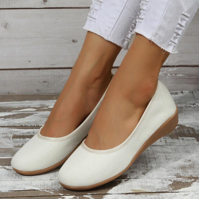 Women's Breathable Wedge Sneakers Low Top Casual Shoes