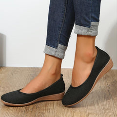 Women's Breathable Wedge Sneakers Low Top Casual Shoes