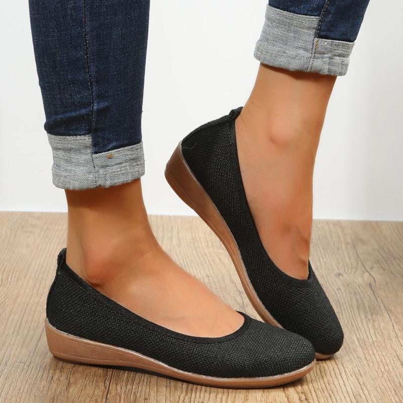 Women's Breathable Wedge Sneakers Low Top Casual Shoes