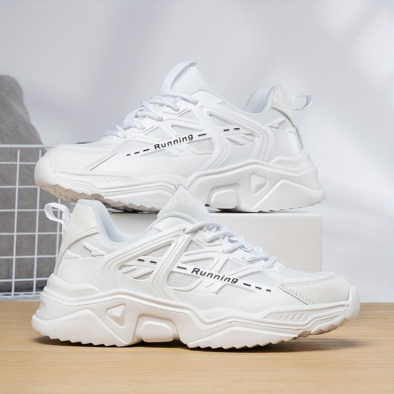 Breathable Mesh Sneakers for Women - Low Top Lace Up Running Shoes