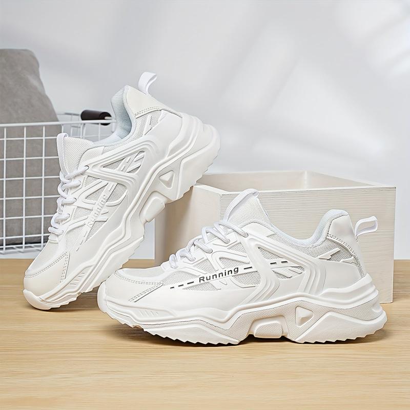 Breathable Mesh Sneakers for Women - Low Top Lace Up Running Shoes